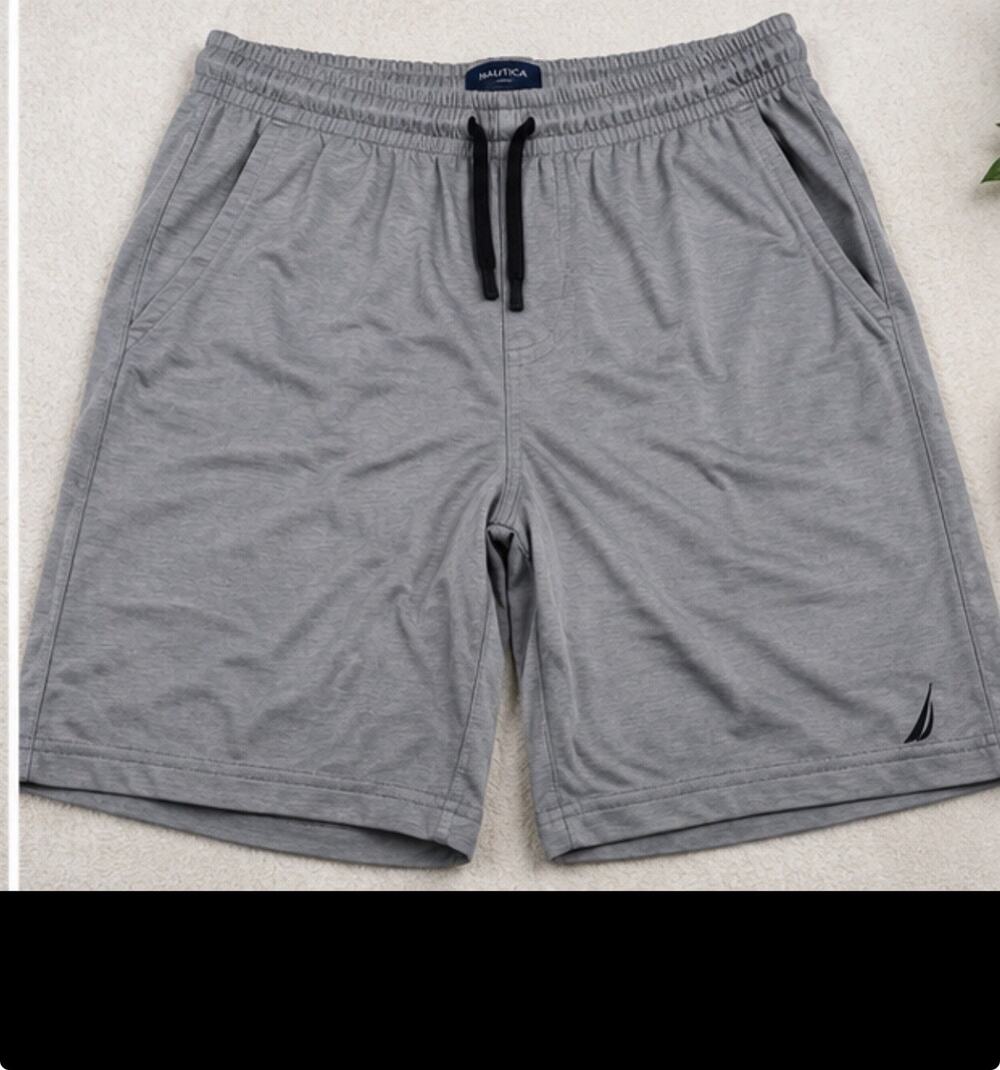 Nautica Boys L 14/16 Gray Performance Stretch Pull On Shorts